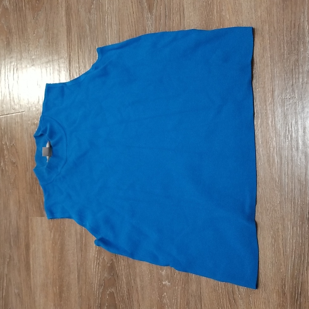 (L) TanJay Solid Color Knit Top Bold Staple Minimalist Modest High Neck Layers